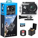 AKASO EK7000 4K30FPS Action Camera with 64GB microSDXC Memory Card - 20MP Ultra HD Underwater Camera 170 Degree Wide Angle Waterproof Camera with Accessory Kit