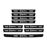 YIXIEDING Carbon Fiber Door Sill Guards for Alfa Romeo Junior Ibrida Q4 2025, Premium Scratch Protection System, Threshold Guard Kit, Car Door Sill Protectors, 9Pcs,Black