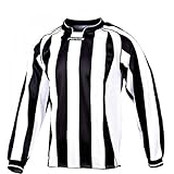 Mitre Prostar Avellino Unisex Child Football Shirt - Black-White, S Yth 26"-28" inch