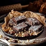 Wilfreds Luxury Chocolate Brownies With Milk and White Chocolate Chips: The Ultimate Brownie Experience - 12 Handmade Indulgent Brownies in a Gift Box – A Great Gift for Him or Her