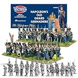 Wargames Delivered - Victrix Napoleon's French Old Guard Grenadiers Set, 60 Highly Detailed 28mm Multipose Miniatures for Napoleonic Wargaming Dioramas