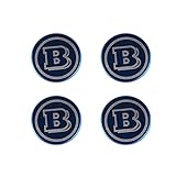 HSJKU 4 Pcs Wheel Center Hub Caps Emblem Stickers for Smart Brabus, Car Centre Cover Badge Wheel Emblem Badge Logo Stickers,B