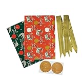 Grupo Erik Gift Wrap Set - Japanese 2 Wrapping Paper Sheets, Paper Ribbon, Stickers - Birthday Wrapping Paper, Japanese Gifts, Japanese Wrapping Paper