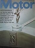 Motor magazine 4/10/1975 featuring Rolls Royce Corniche road test