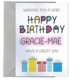 Happy Birthday Gracie-mae - Birthday Card For Gracie-mae