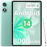 OUKITEL OT6 Android 14 Tablet - Tablet wifi 10.1 inch, 16GB RAM+64GB ROM/1TB,8000mAh Big Battery, 80dB Dual speaker,5G WIFI and WIFI6, Widevine L1, Bluetooth 5.0, Green