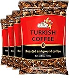 Elite Ground Roasted Turkish Coffee 3.5oz Bag (4 Pack) by Elite