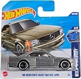 Hot Wheels Mercedes-Benz 560 SEC AMG 1989, Die-Cast Model Car, 1:64 Scale, Grey