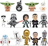 Star War Mini Figures Set Cake Figures, Star War Cake Decoration Supplies, Cupcake Figurines Party Cake Topper Set Birthday Decoration, 7 Pcs