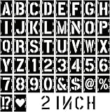 2 Inch Letter and Number Stencils,Letters and Numbers Stencil Kit,42 Pcs Reusable Alphabet Templates Interlocking Stencil Kit for Painting on Wood,Wall,Fabric,Rock,Sign,DIY Art Projects(2INCH/42PCS)