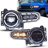 VLAND LED Headlights Compatible with 2007-2017 Toyota FJ Cruiser, Front Light with Startup Animation, Headlamp with Sequential Turn Signal