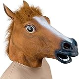 Supmaker Halloween Mask Horse Head Mask Deluxe Novelty Halloween Costume Party Latex Animal Head Mask