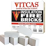 VITCAS Insulating Fire Bricks-Pack of 6-Vitcas Grade 28- Insulating Fire Brick for Ovens, Kilns, Fireplaces, Forges- Jewelry Soldering- Fireplace Bricks- Fire Pit Accessories