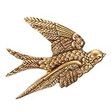 Happyyami Swallow Wall Hanging Metal Decor Decoration for Home Rustic Ornaments Wedding Decor Rustic Wedding Decor Flying Birds Wall Art Swallow Wall Decoration The Bird 3d Golden Household