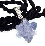 Angelleesa Designs Ltd Light Blueberry Quartz Gemstone Merkabah Cut Pendant