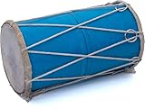 Wooden & Leather Classical Indian Folk Tabla Drum Set Hand Percussion Drums World Musical Instruments Punjabi Dhol Dholak Dholki 10 x 6 Inches Fun Birthday Housewarming Gift Ideas