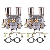 Flynsu (2pcs) 2 Barrel Carburetor 19600.060 Replacement for Weber 45 DCOE 45mm Side Draft Twin Choke Carb Replacement for Datsun 240 260 280Z 510