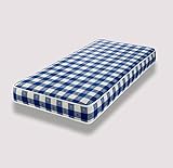 Generic Economy Sprung Budget Mattress. Blue Check Pattren, Perfect for Bunk Beds, Cabin Beds etc Single / 3ft, Small Double / 4ft, Double / 4ft6 (Single)