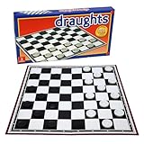 Classic Draughts - Checkers for Children and Adults, Traditional Family Game, Foldable Board, Instructions Included (Draughts)