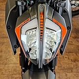 Resin Bike Motorcycle 3D Stickers Compatible with KTM Duke 125 200 250 390 2021-2022. Motorcycle Light Protectors from Bumps and Scratches. Resin Stickers - Made in Italy