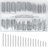 QOOSIKICC 360 Pcs Watch Spring Bar Tool, Watch Strap Pins Strap Link Removal Repair Tool, 8-25mm Watches Link Removal Pin Kit, Spring Bars for Watches