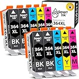 Smart Ink Compatible Ink Cartridge Replacement for HP 364 XL 364XL 10 Multipack (4BK & 2C/M/Y) for HP Photosmart 5520 5510 6520 7510 7520 5524 6510 5515 B210 C6380 DeskJet 3520 3070A OfficeJet 4620