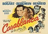 Casablanca Film A4 Unframed Old Advert Classic Cinema Movie Star Poster Famous Bogart Bergman Henreid Picture Bedroom Artwork Print Nightclub Photo Wall Decoration Reprint