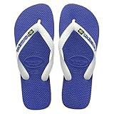 Havaianas - Top Brasil Logo, Comfortable, Durable and Lightweight Flip-Flops, with Non-Slip Sole, Brazilian Flag on the Straps, Adults Unisex