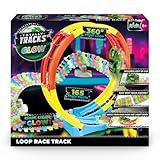 Totally Tracks Loop Race Track Set With Glow in the Dark Cars - Kids Speed Racing Playset for Children 5 Years and Up