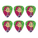 Teen Titans Go! Starfire Novelty Guitar Picks Medium Gauge - Set of 6