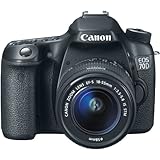 Canon EOS 70D Camera Kit SLR 20.2MP CMOS 5472 x 3648 pixels, Black - Digital Cameras (20.2MP, 5472 x 3648 pixels, CMOS, 10x, Full HD, Black)
