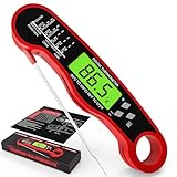 AWLKIM Instant Read Meat Thermometer for Grill and Cooking - Waterproof Fast Food Thermometer with Backlight, Digital Food Probe for Kitchen Cooking, Candy Making, Outside Gril