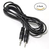 Ancable 2-Pack 6-Feet Mono Cable 2.5mm Male to 3.5mm Mono Jack Plug - 12V Trigger Cable for Parasound Amp and Logitech Harmony Hub