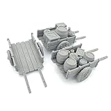 QP3D - Merchant Carts with Crates and Barrels Scatter Terrain - Fantasy Wooden Goods for Tabletop Scenery & RPG 28-32mm Miniatures Wargame Props DnD D&D, 3D Printed and Paintable