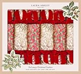 Celebration Crackers Eco Friendly Laura Ashley Range Luxury Christmas Crackers - Tray of 6 x 13 Inch - Luxury Deluxe Christmas Cracker - FSC Mix - Red Festive Botanicals