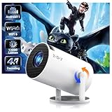 [2025 Upgraded & Android 11.0] Mini Projector Native 720P HD, Supports 4K 1080P, XGODY Gimbal 3 Portable Projector 12000 Lumen, WiFi 6, Bluetooth, Auto Keystone, Video Projector for Home Cinema