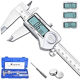 Kynup Digital Vernier Caliper, 150mm Caliper with Stainless Steel, Inch Millimeter Fraction Conversion, Measuring Tools Calipers Gauge with Large LCD Screen (6 Inch)