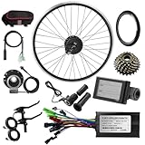 48V 26'' MXUS 250W Rear wheel Electric Bikes Conversion Kit Hub Motor, Waterproof Cable ,legal Motor ,E-bike Cycling Hub with Controller,Bike Bicycle Conversion Kit 7-speed Cassette,SW900 Screen