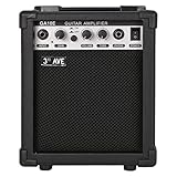 3rd Avenue 10W Guitar Amplifier with Headphone Output, Overdrive Switch, Tone Control – Portable Compact Practice Amp – Black