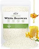 White Beeswax Pellets, Beeswax for Candle Making, Beeswax Pellets Cosmetic Grade Eco Friendly Products, Organic Beeswax for Body, Skin Care DIY, Lip Balm and Soap Making Supplies (200g, White)