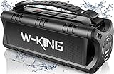 W-KING Bluetooth Speaker, (60W PEAK) 30W RMS Portable Loud Speakers Wireless Bluetooth, IPX6 Waterproof Outdoor Speakers, 24H, EQ, AUX, TF Card, USB Playback, Powerful Speaker for Home, Party, Camping