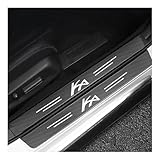 Car Door Sill Protector Strips for Ford KA 4Pcs Anti Scratch Carbon Fiber Auto Stickers Kick Plates Styling Decorative Accessories