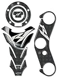 labelbike - Stickers Kit Gel 3D Motorcycle Compatible with Yamaha YZF R1 2004-2006 - Carbon White