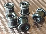 FSA Road Bike Chainring Bolts (SET OF 5) Chain Ring Crank Chainset Crankset Nuts Fixings (NEW) Black