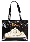 Harrods London Snowy Night Lights Vintage Large Tote Bag Shopping Bag Rare Special Edition Eco-friendly Souvenir Gift Bag Large Handbag Shopping Shoulder Bag & Sought After