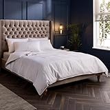 Snuggledown Hungarian Goose Down Duvet Double 10.5 Tog - All-Year Round Quilt with Ethically Sourced 80:20 Blend | UK-Made, 300tc Cotton Cover, Box Stitch, Washable (200 × 200cm)