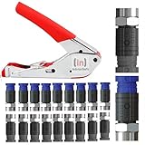 Professional Compression F Connectors CMX65 CMX100 with Inbrackets Pro Compression Tool for WF65 CT63 and CT100 WF100 Cable