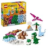 LEGO Classic Creative Dinosaurs Set, Building Toys for Kids, Assorted Bricks for Imaginative Play, Includes T. Rex, and Triceratops Dino Figures, Birthday Gift for 5 Plus Year Old Boys and Girls 11041
