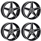 4 x AUTEC aluminium rims Delano 8.0 x 18 ET35 5 x 112 black matt polished compatible with Audi A3 A4 A5 A6 A7 A8 Q2 Q3 Q5 RS 3 S3 S4 S5 SQ2 TT
