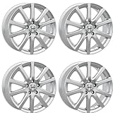 4x AUTEC Rims Aluminium Wheels Skandic 7.0 x 17 ET49 5 x 112 Brilliant Silver Compatible with Audi A3 S3 TT